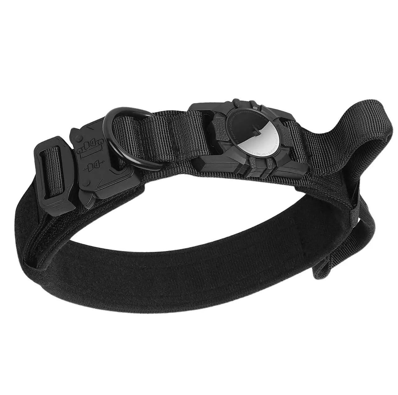 Tactical AirTag Dog Collar with Handle for GPS Tracking