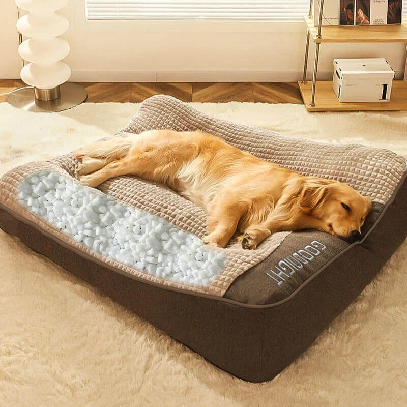 Brown Orthopedic Dog Bed Extra Large | Joint Support & Anti-Slip