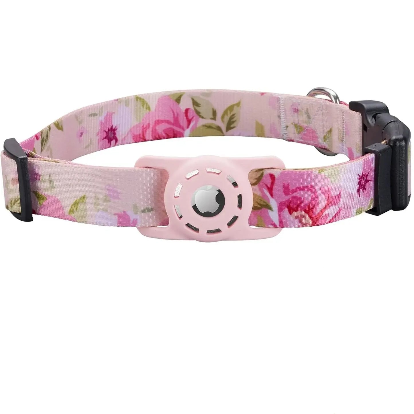 Air Tag Dog Collar with Secure Reflective Holder