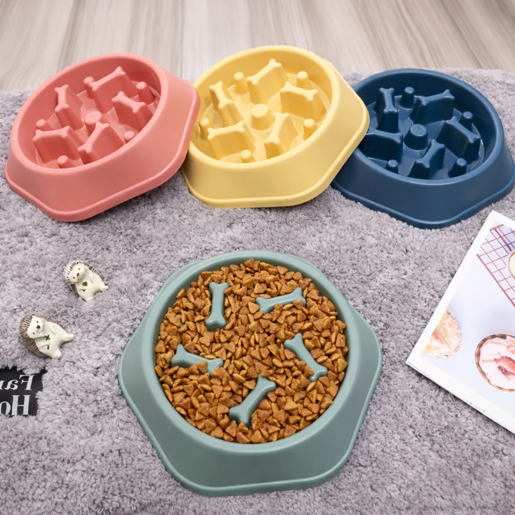 Anti-Gulp Slow Feeder Dog Bowl