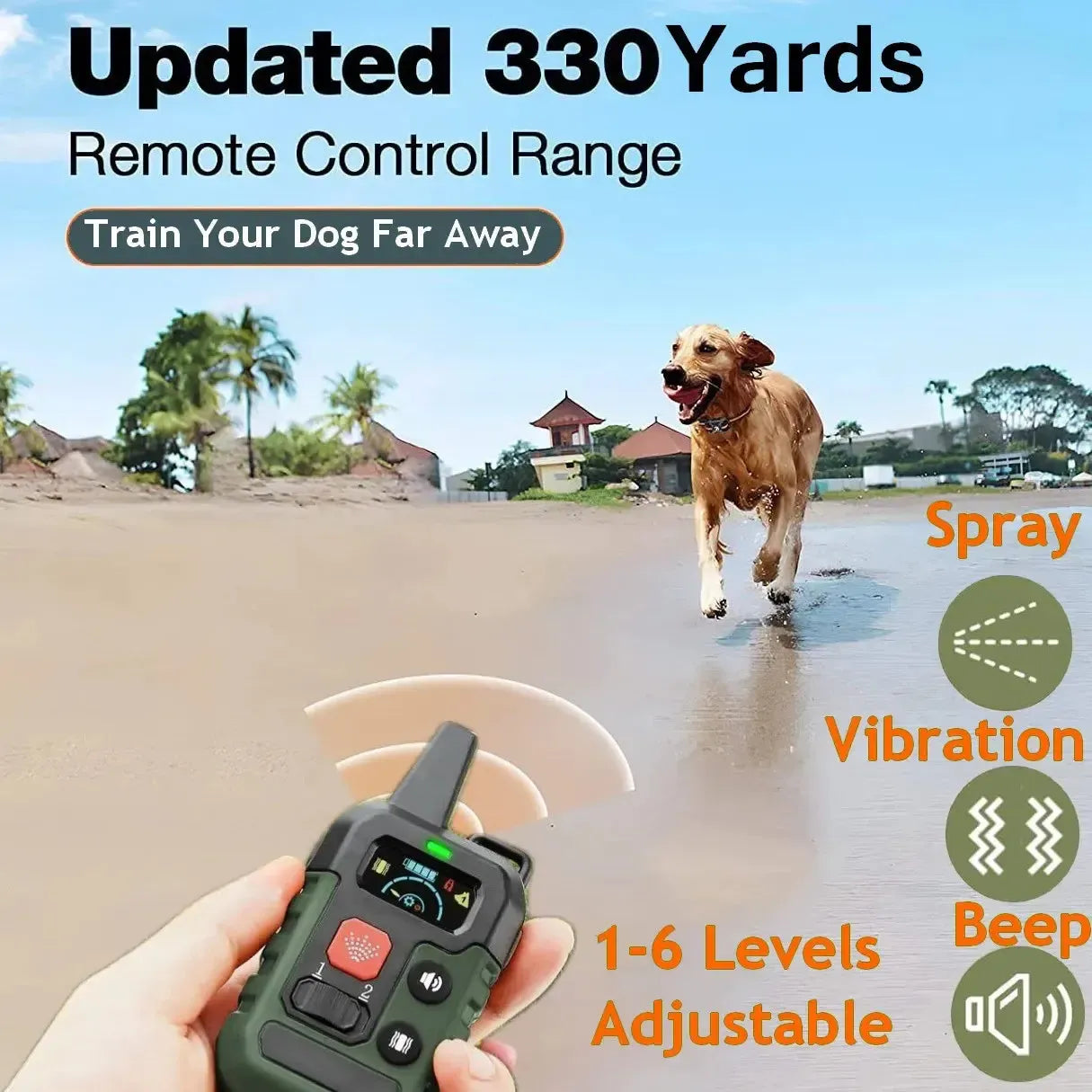 Bark Collar for a Dog – Humane Spray Remote Trainer