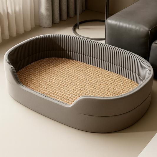 Large Dog Bed Sofa With Cooling Leather