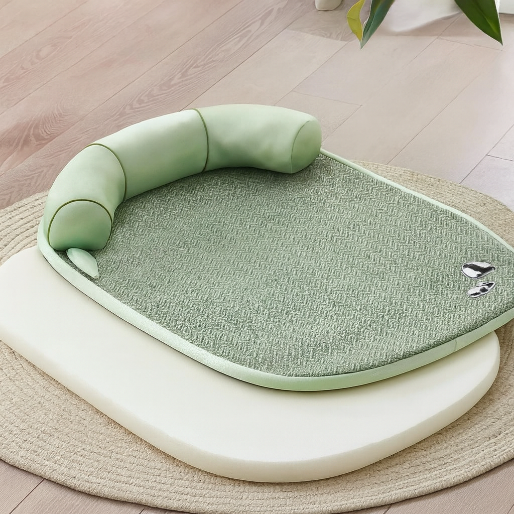 Cooling Washable Dog Bed With Pillow Support