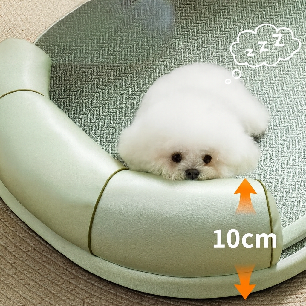 Cooling Washable Dog Bed With Pillow Support