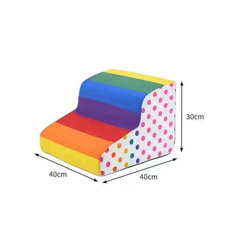 Colourful luxury dog stairs with washable cover