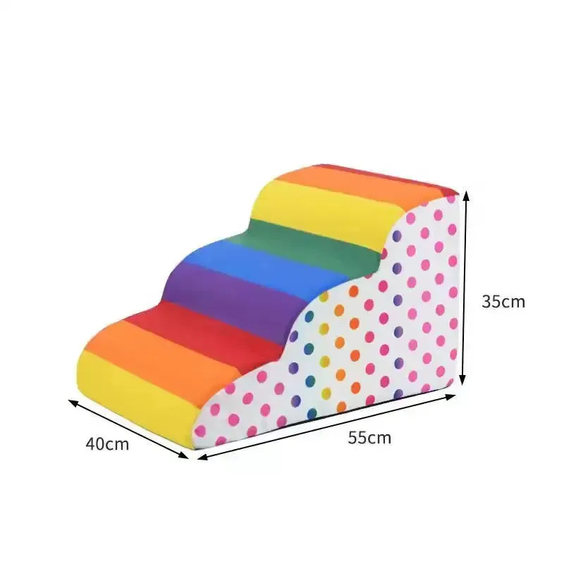 Colourful luxury dog stairs with washable cover