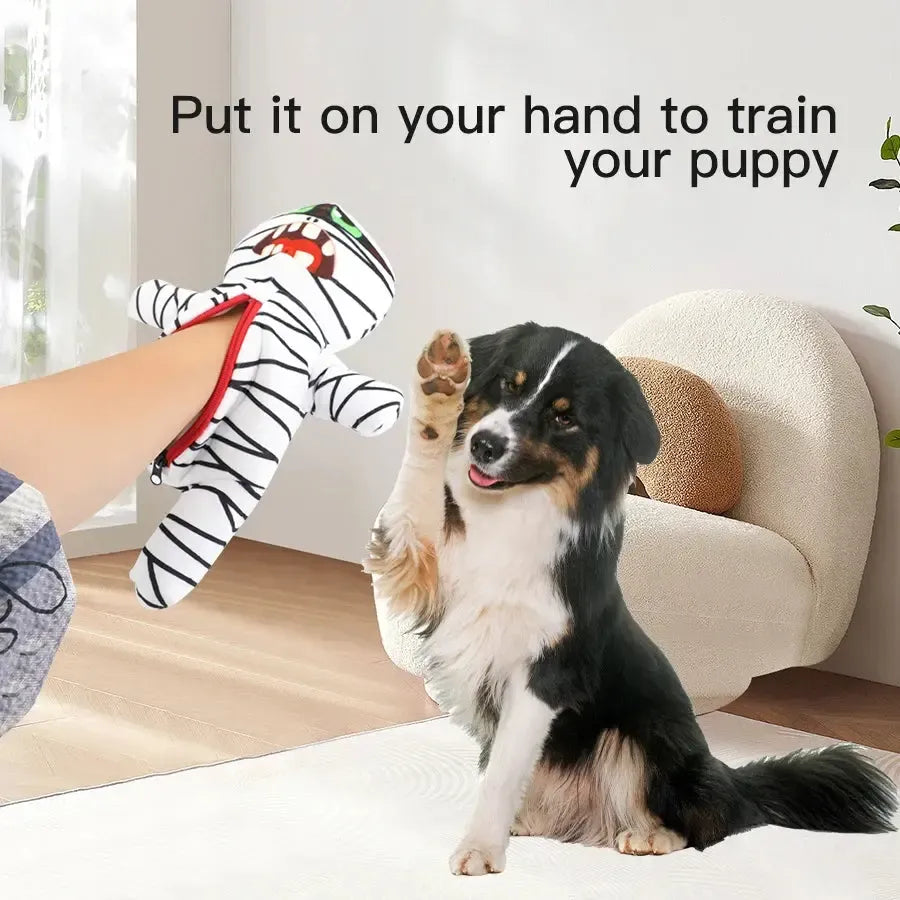 Dog Toys Halloween Plush Set – Soft Mummy Toys