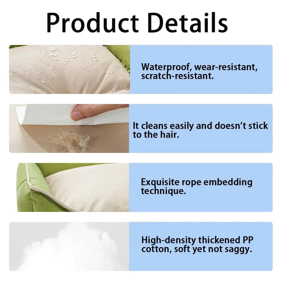 Durable Orthopedic Dog Bed Waterproof Liner Washable Cushion