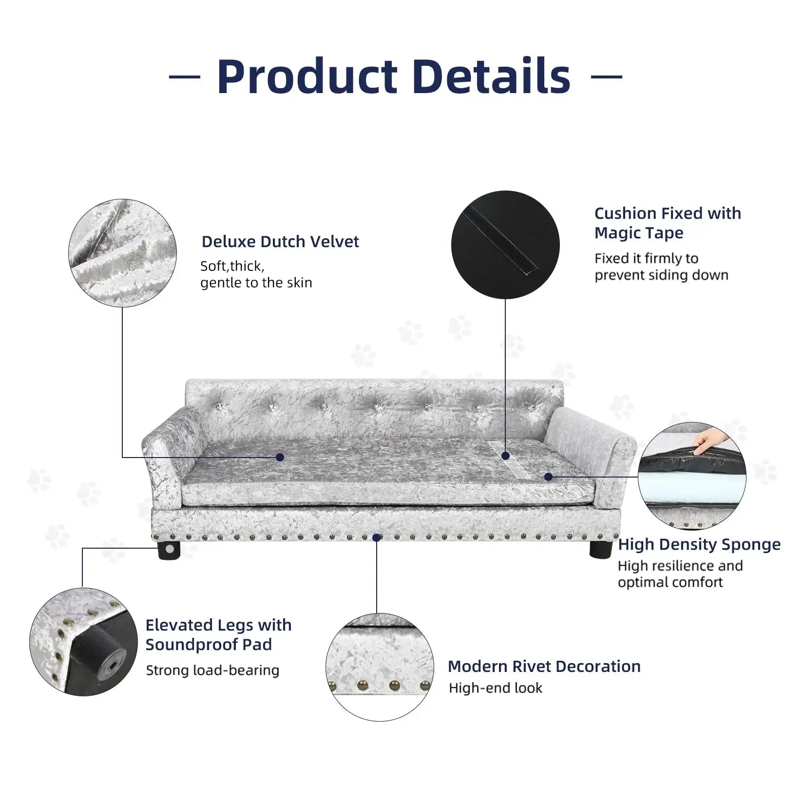 Extra Large Luxury Orthopedic Dog Sofa Bed With Washable Cushion