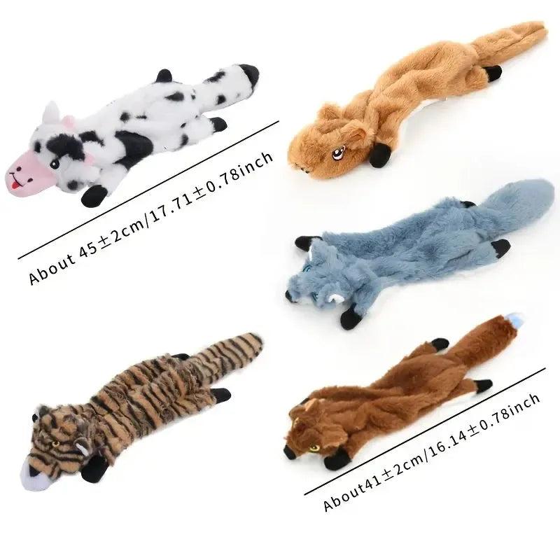 Extra-Long Squeaky Animal Dog Toy – 45cm Stuffing-Free Plush