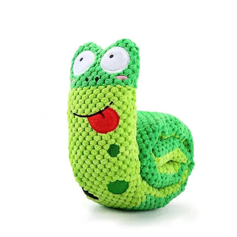 Frog Puzzle Feeder Plush Dog Toy