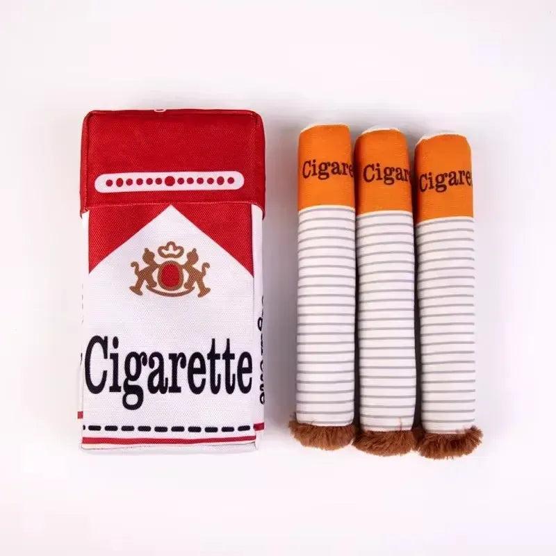 Funny Plush Cigarette Dog Toy Set