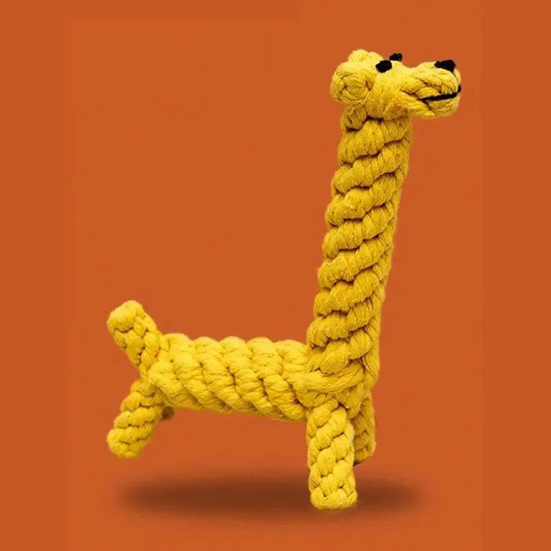 Giraffe Rope Knot Dog Chew Toy