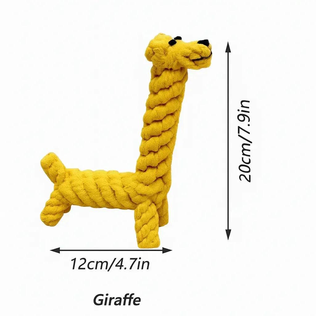 Giraffe Rope Knot Dog Chew Toy