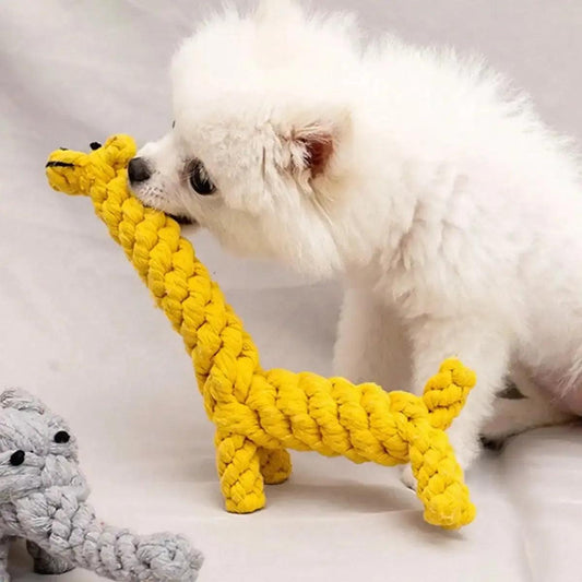 Giraffe Rope Knot Dog Chew Toy