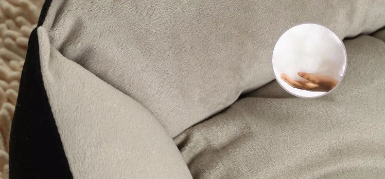 Dog Sofa Bed Cotton Washable with Anti-Slip Base