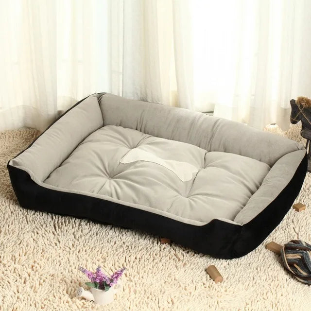 Dog Sofa Bed Cotton Washable with Anti-Slip Base