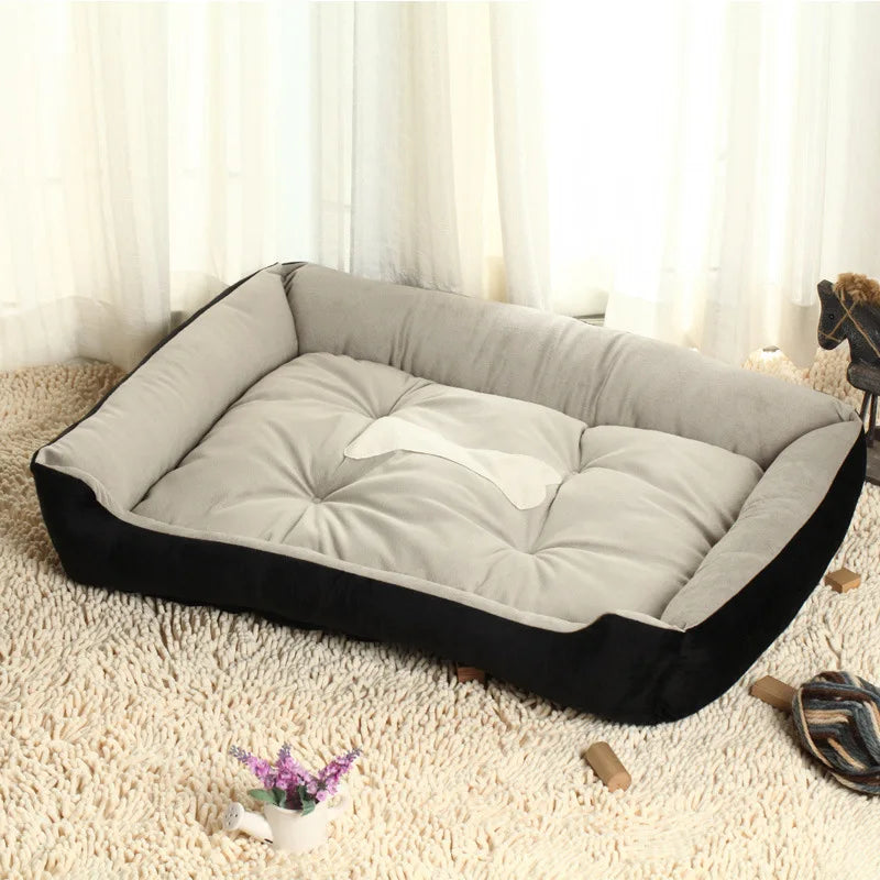 Dog Sofa Bed Cotton Washable with Anti-Slip Base