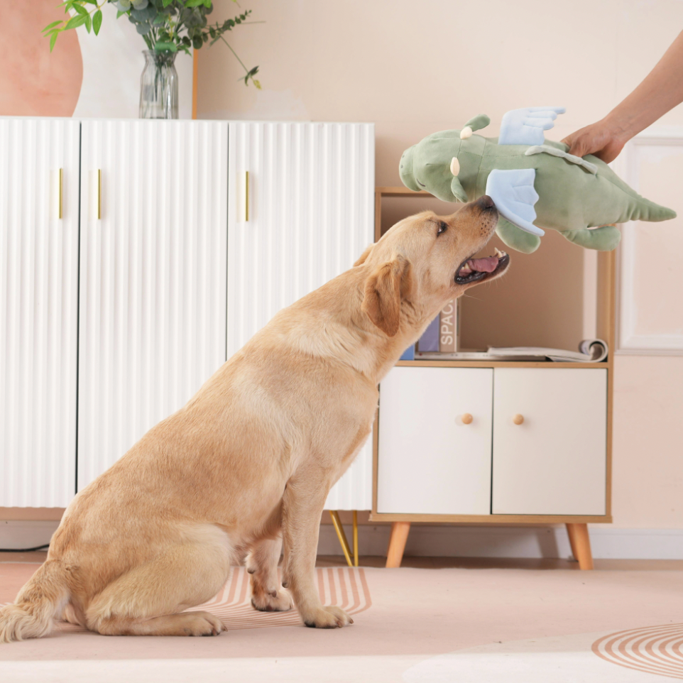 Heartbeat Plush Dragon – Calming Toy for Puppies