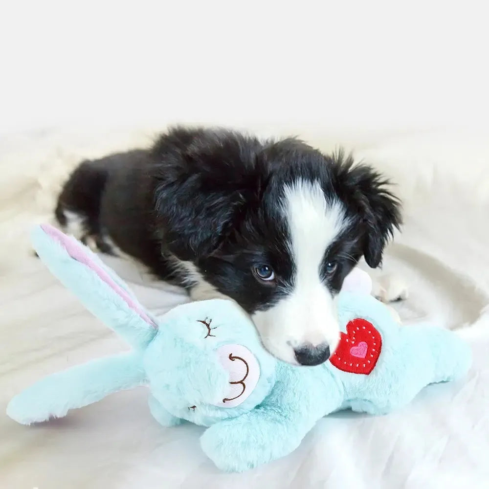 Heartbeat Toy for Dogs – Soft Rabbit Calming Plush