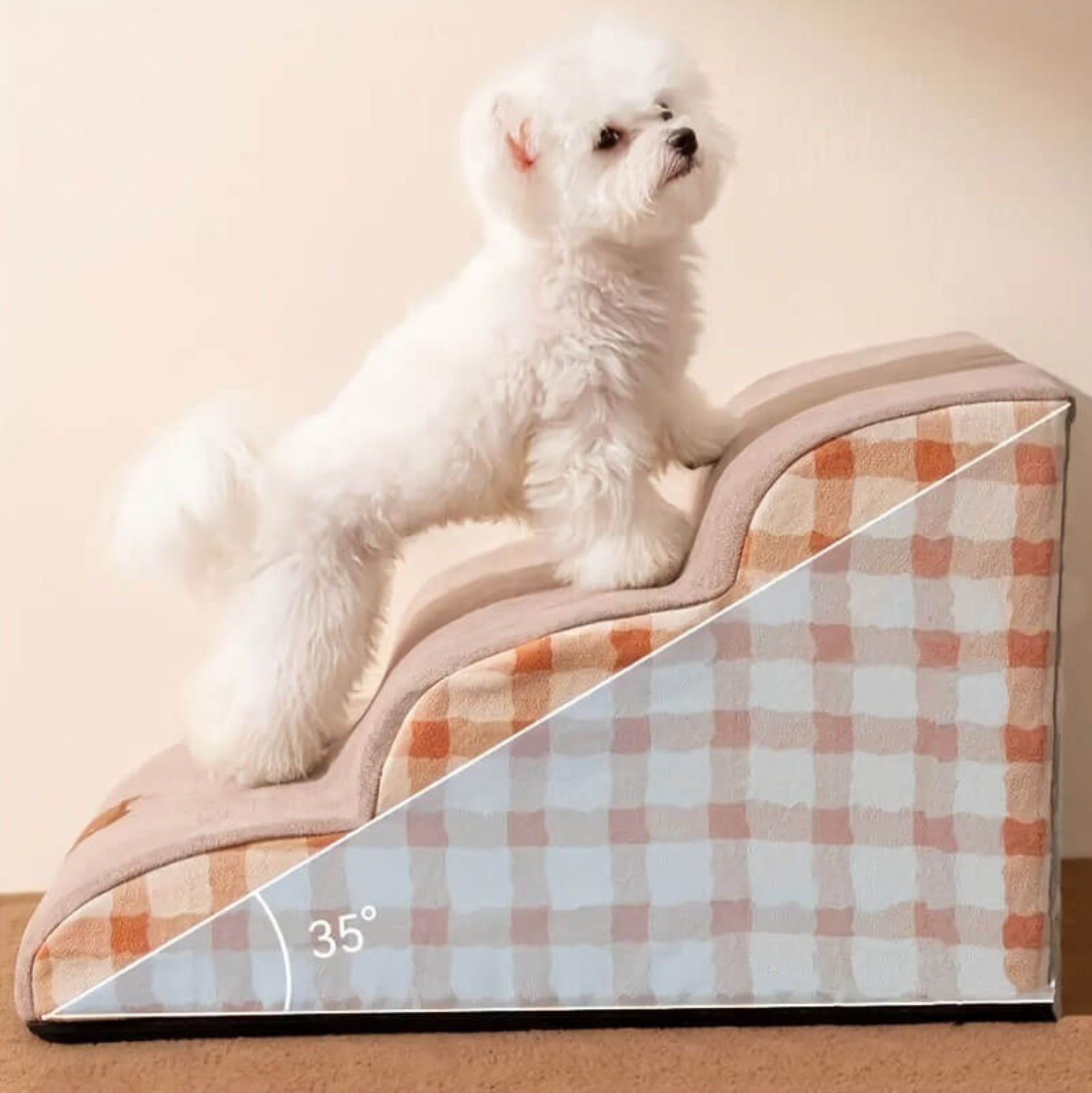 High-Density Foam Dog Stairs for Older Dogs