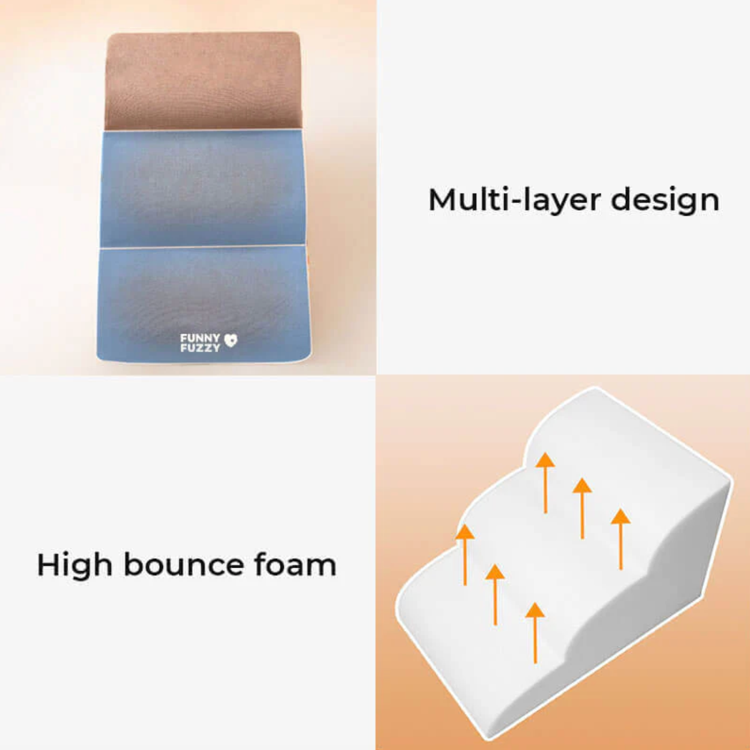 High-Density Foam Dog Stairs for Older Dogs