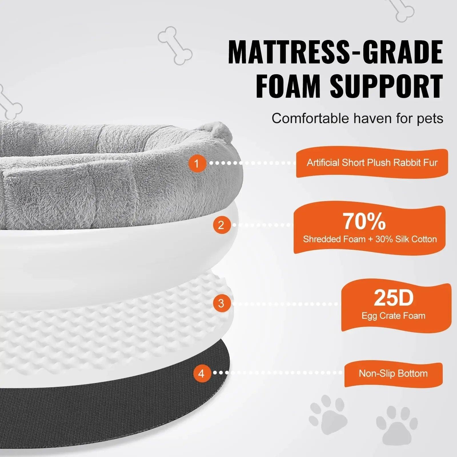 Human Dog Bed for Pets & Adults | XXL Orthopedic Bolster
