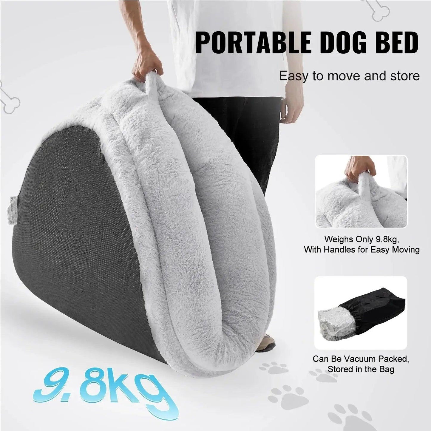 Human Dog Bed for Pets & Adults | XXL Orthopedic Bolster