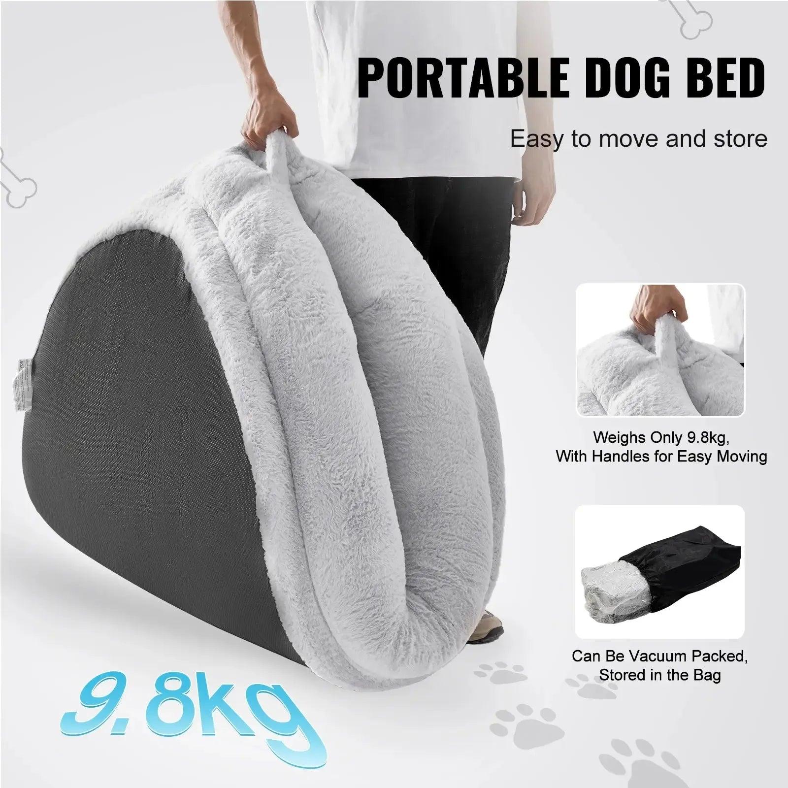 Human Dog Bed for Pets & Adults | XXL Orthopedic Bolster