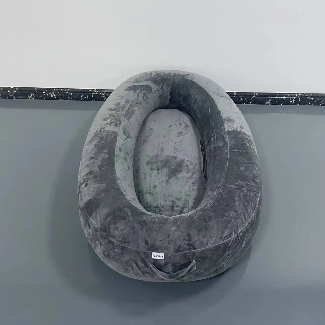 Human-Size Inflatable Dog Bed with Washable Plush Cover