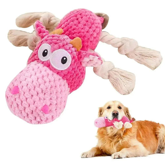 Indestructible Squeaky Rope Dog Toy