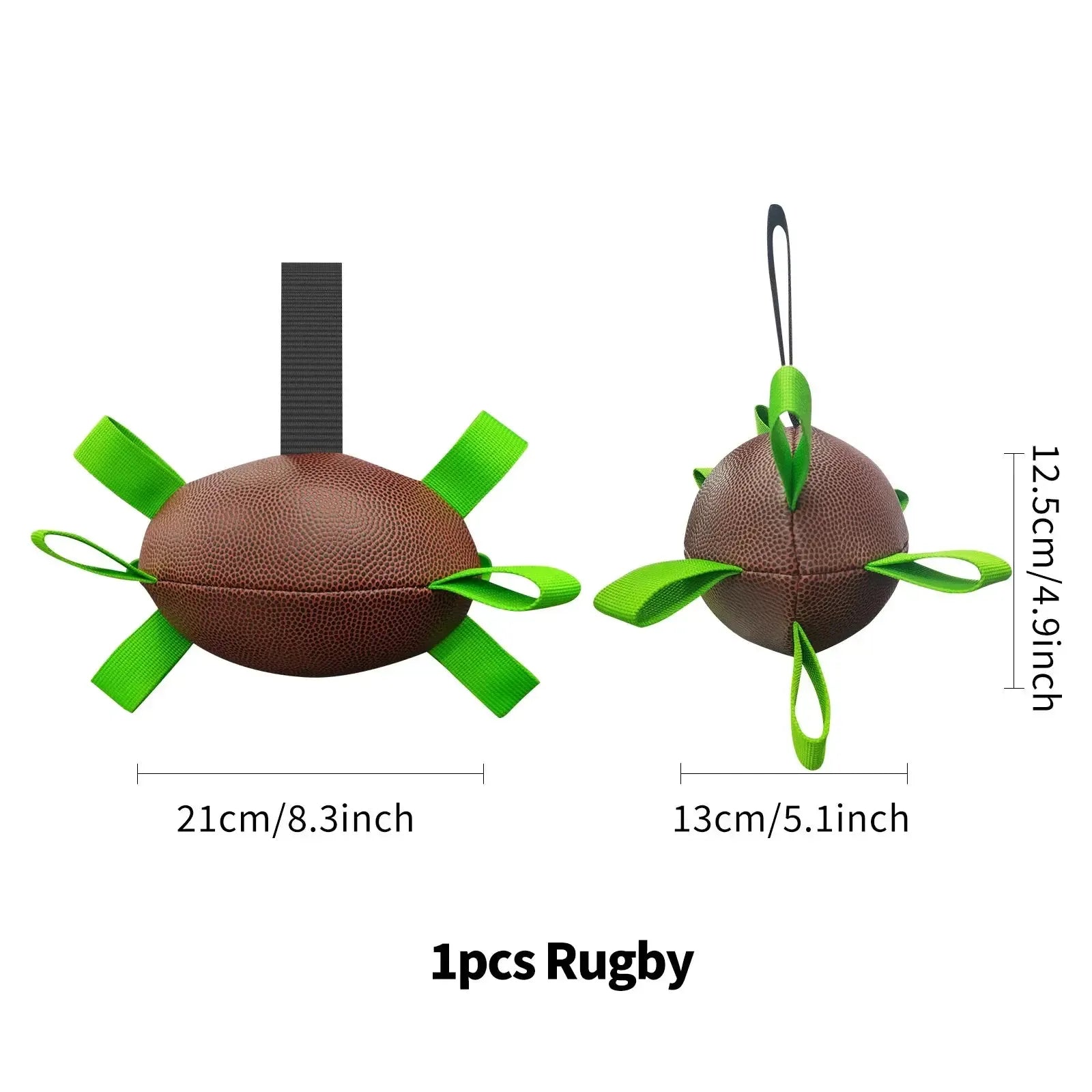 Interactive Dog Soccer Ball with Straps for Tug and Fetch
