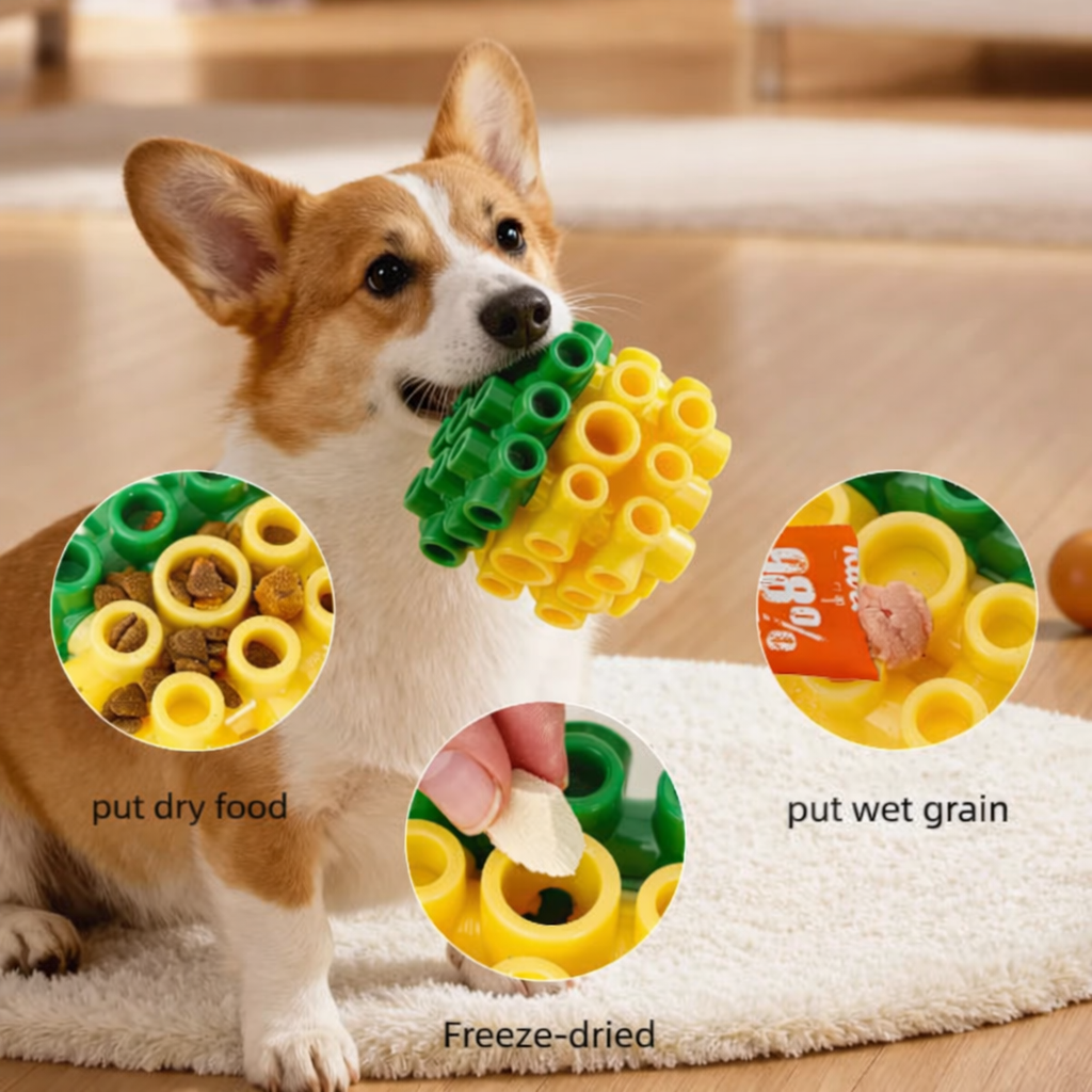 Interactive Puzzle Square Slow Feeder & Dental Chew