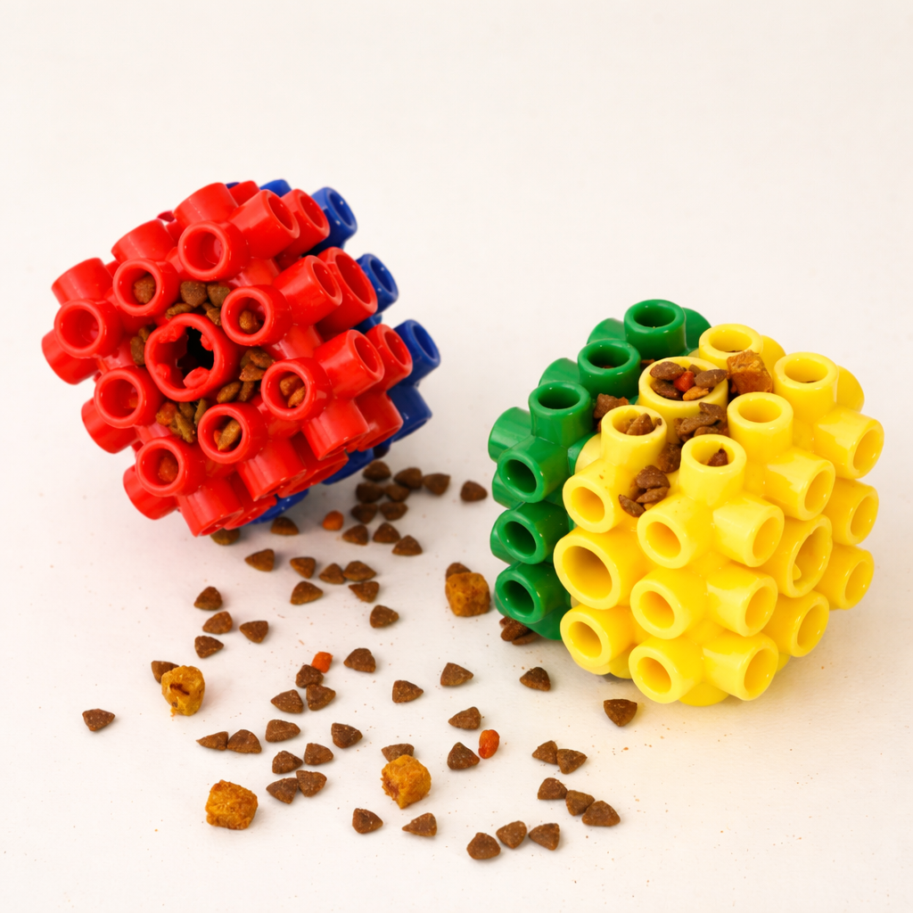 Interactive Puzzle Square Slow Feeder & Dental Chew