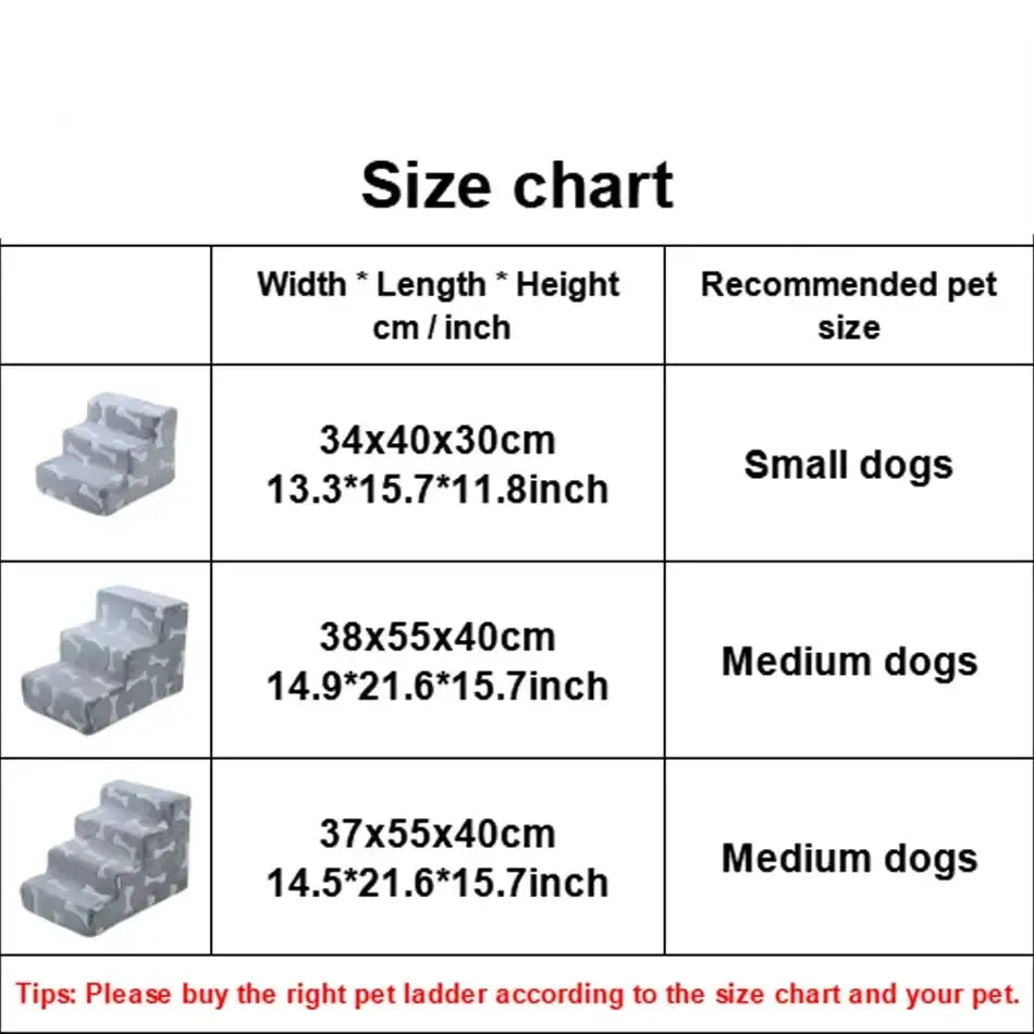 Joint safety stairs for elderly dogs with washable cover