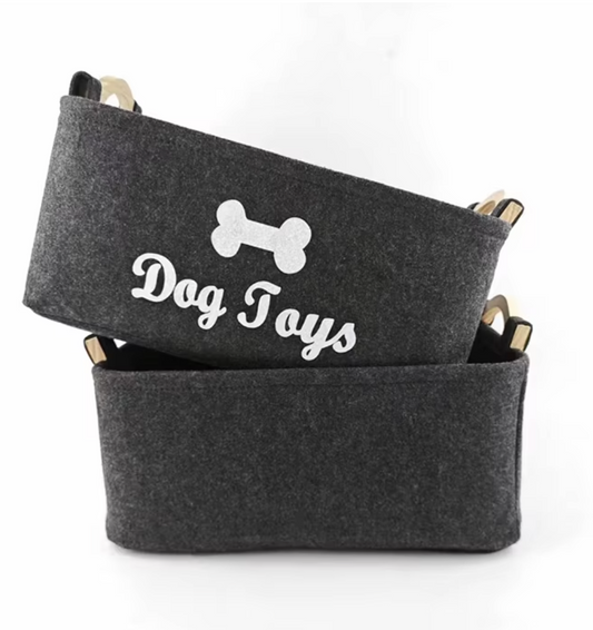 Dog Toy Box Felt Storage – Strong & Stylish Design