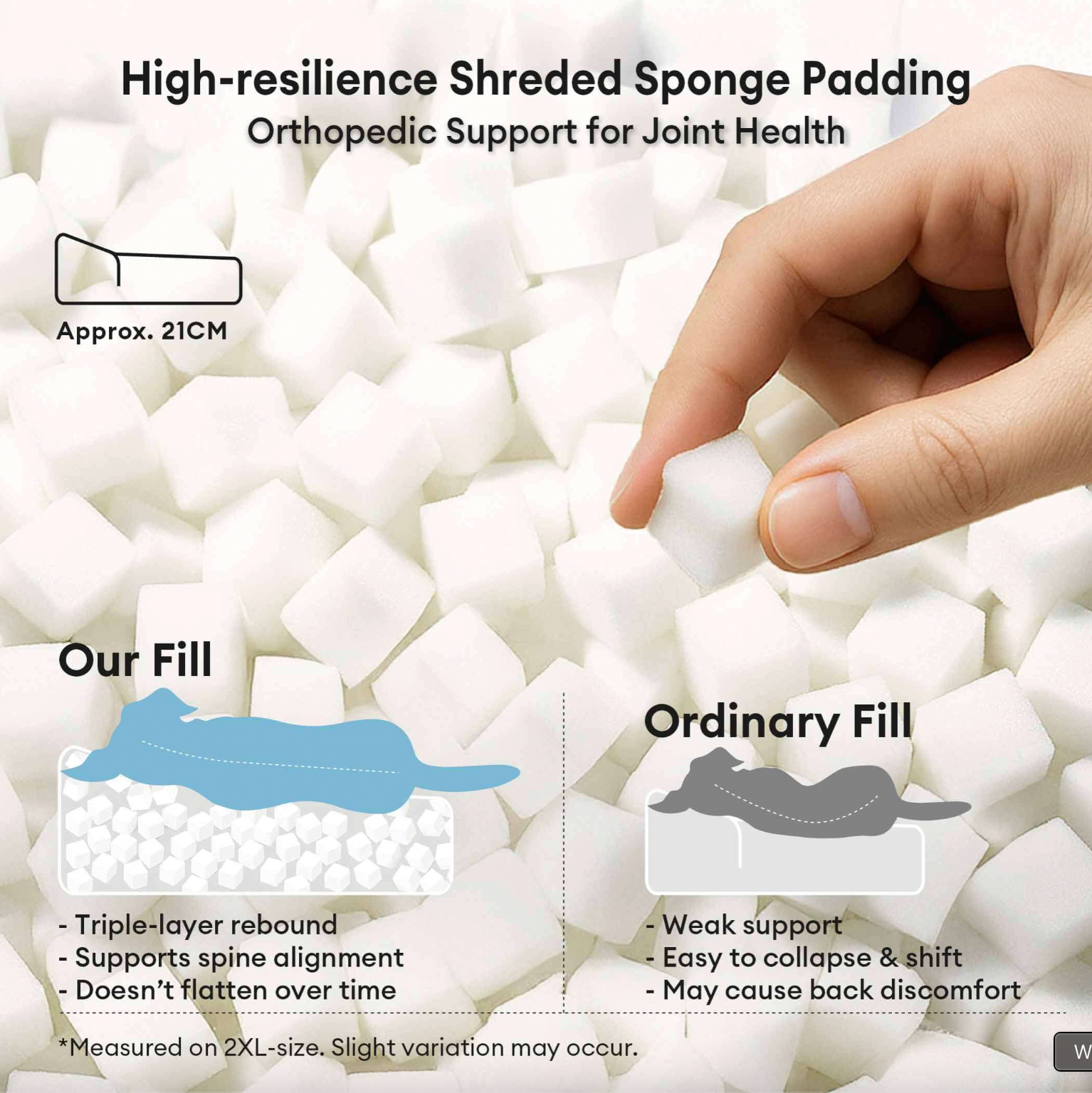 Brown Orthopedic Dog Bed Extra Large | Joint Support & Anti-Slip