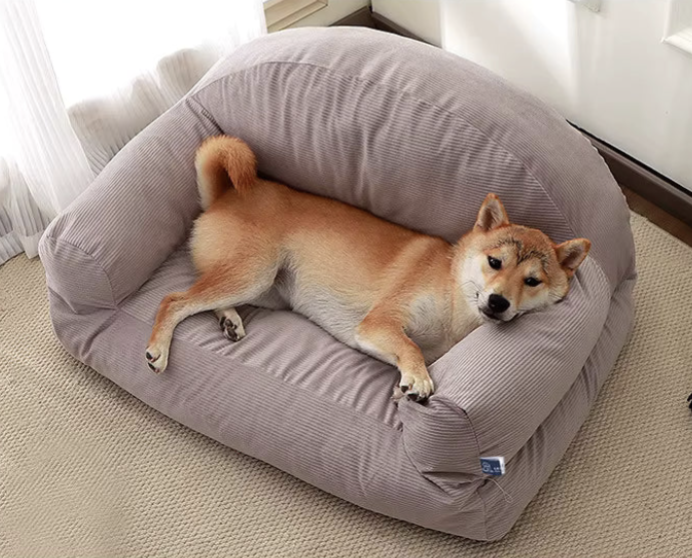 Sofa-Style Dog Bed with Raised Sides | Washable Cover