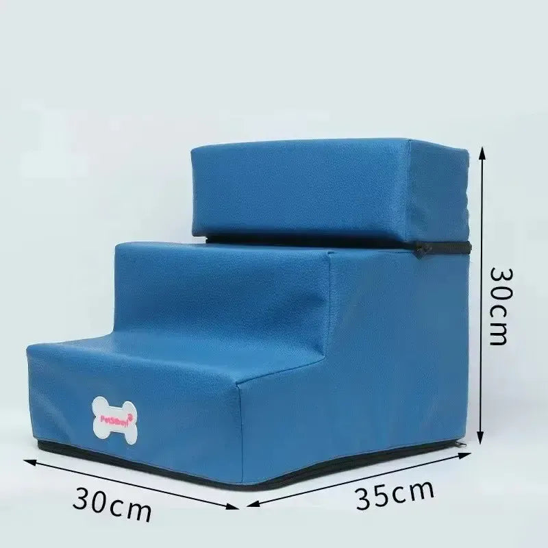 Memory foam dog stairs with non-slip base