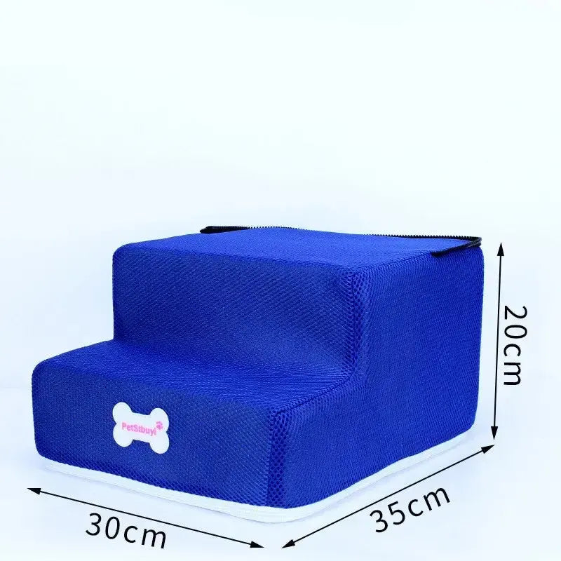 Memory foam dog stairs with non-slip base