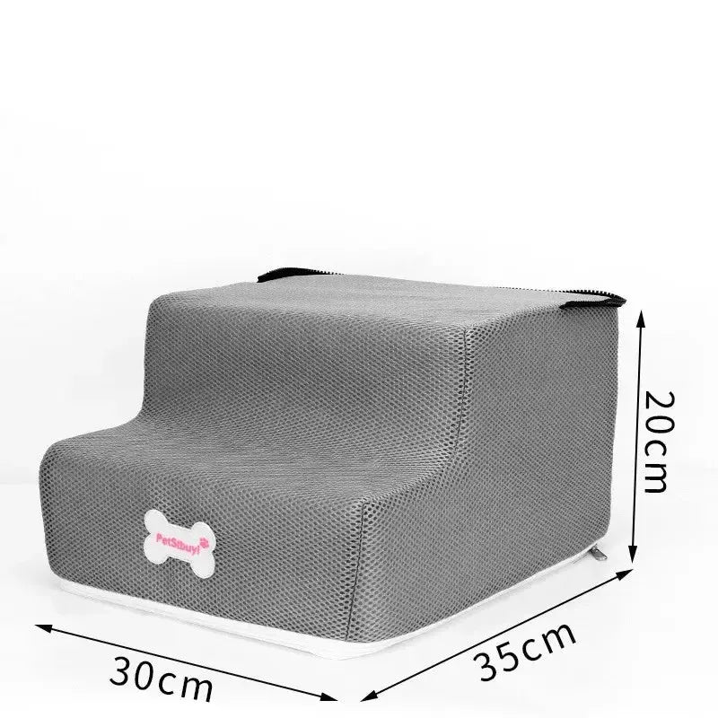Memory foam dog stairs with non-slip base