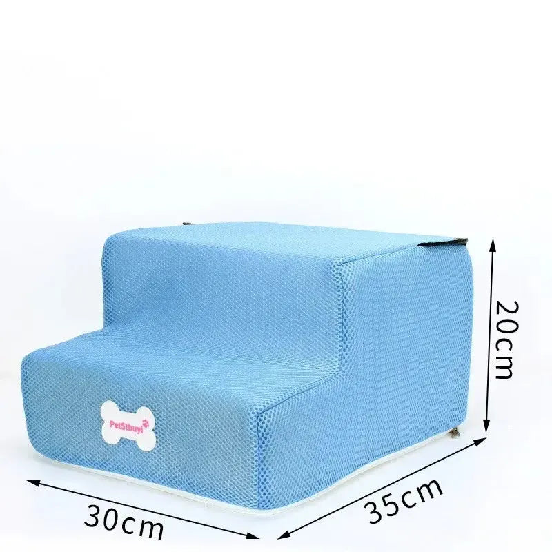 Memory foam dog stairs with non-slip base