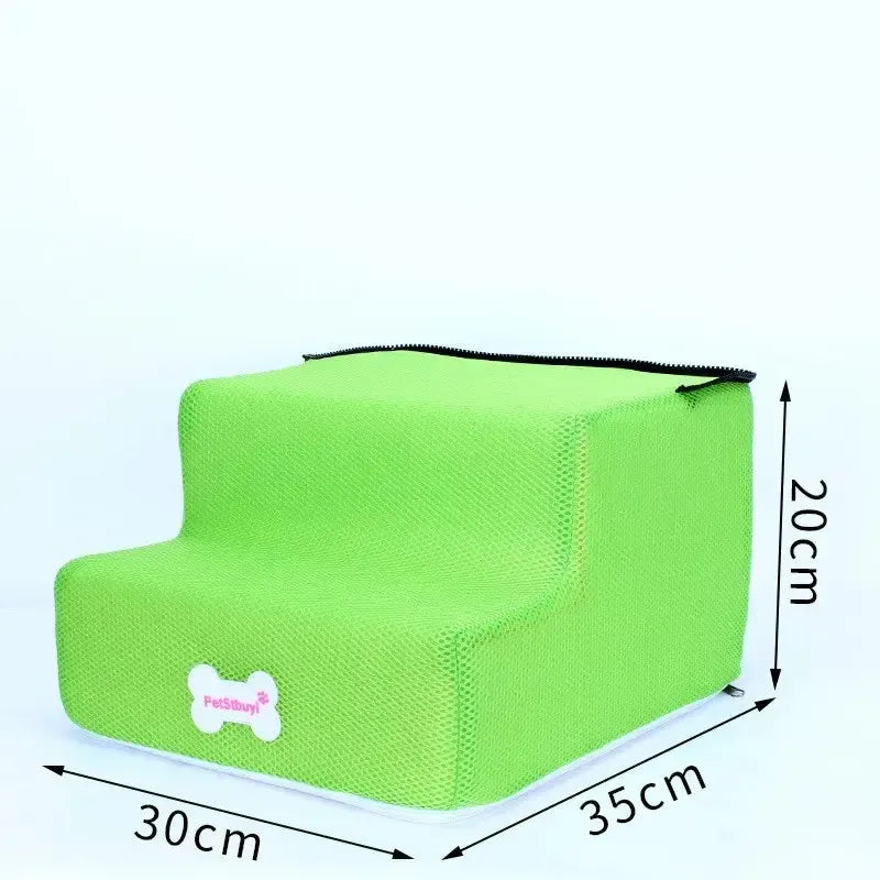 Memory foam dog stairs with non-slip base