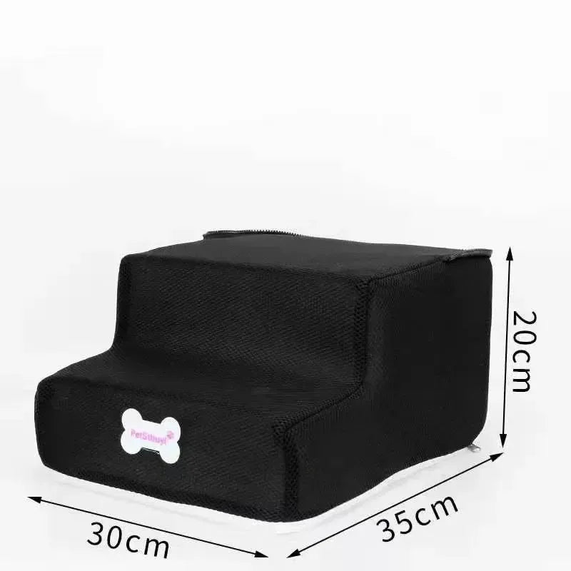 Memory foam dog stairs with non-slip base