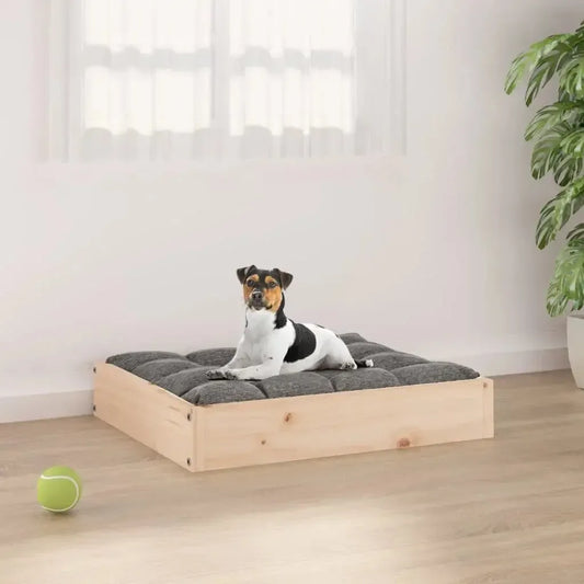 Minimalist Pine Wood Dog Bed Frame for Puppies and Small Breeds