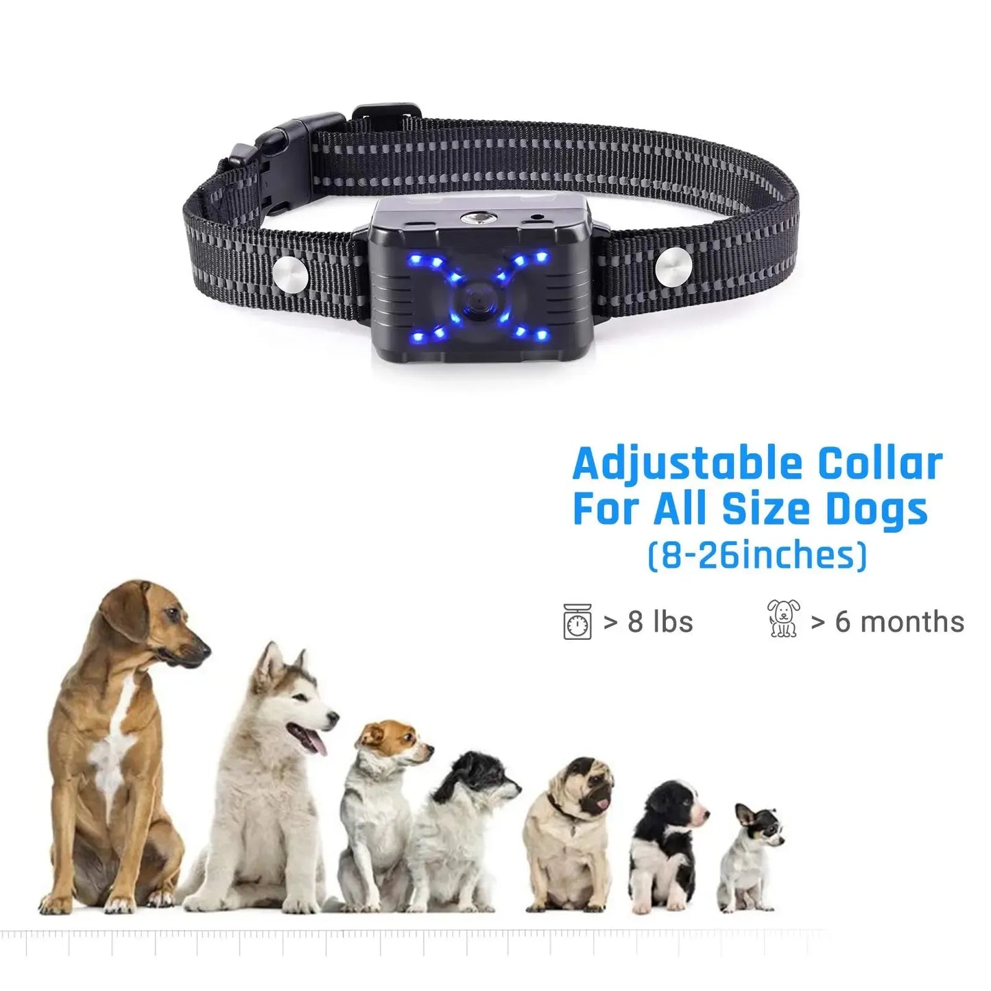 No Shock Spray Dog Bark Collar with Remote Trainer - For 2 dogs