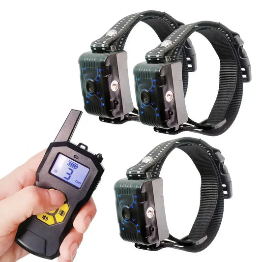 No Shock Spray Dog Bark Collar with Remote Trainer - For 3 dogs