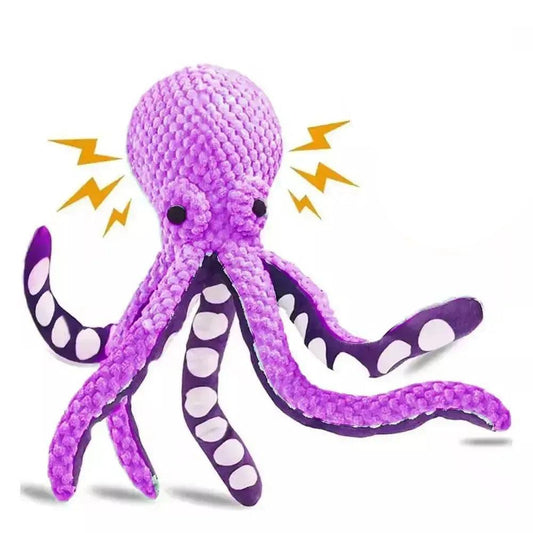 Octopus Bite Resistant Chew Toy for Dogs with Squeaker