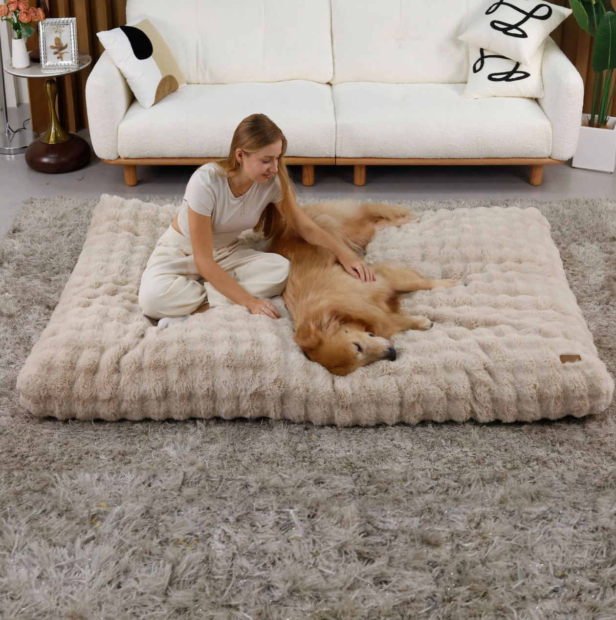 Orthopedic Dog Bed | Ultra Plush Cover for Large & Giant Breeds