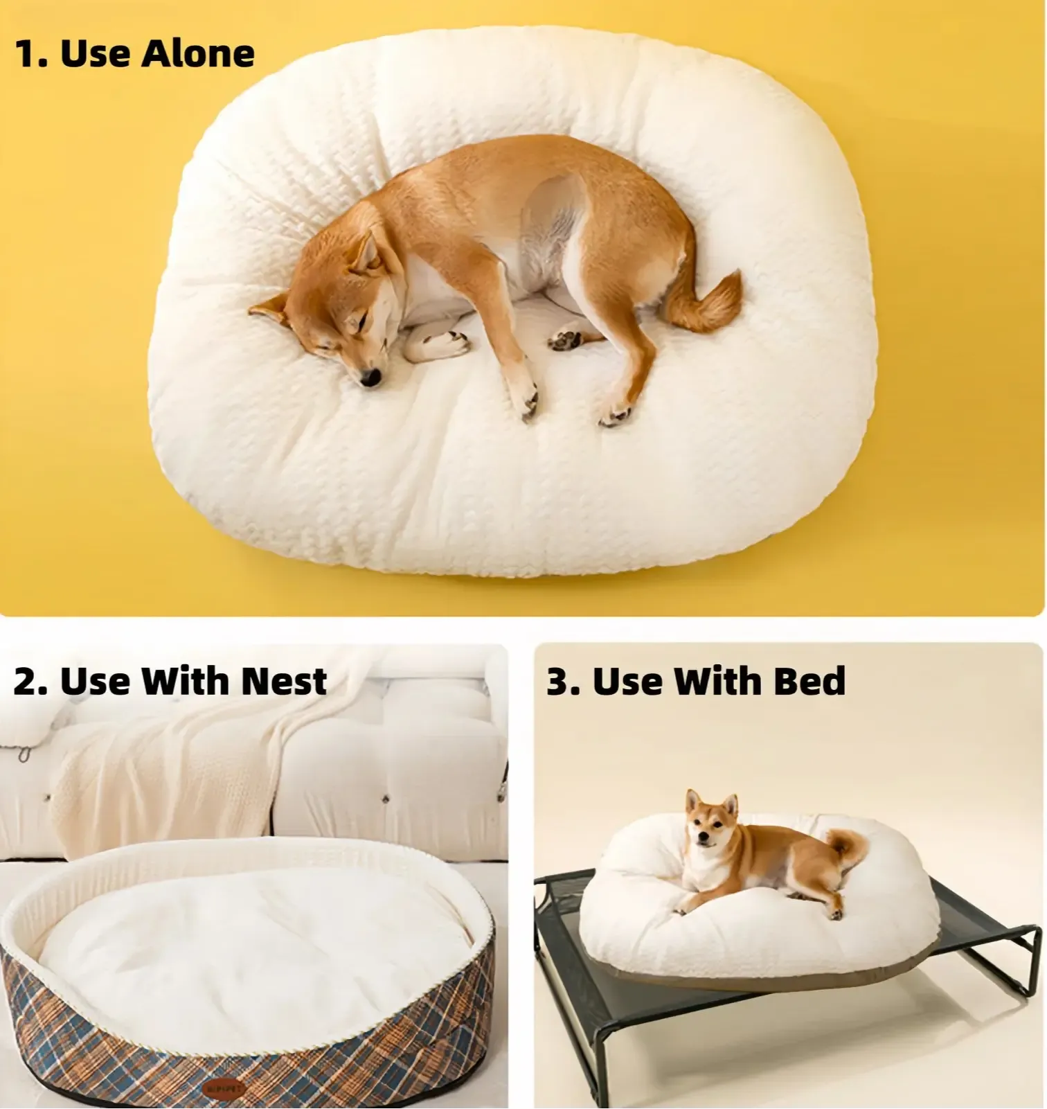 Orthopedic Dog Bed Washable With Removable Cover Non Slip